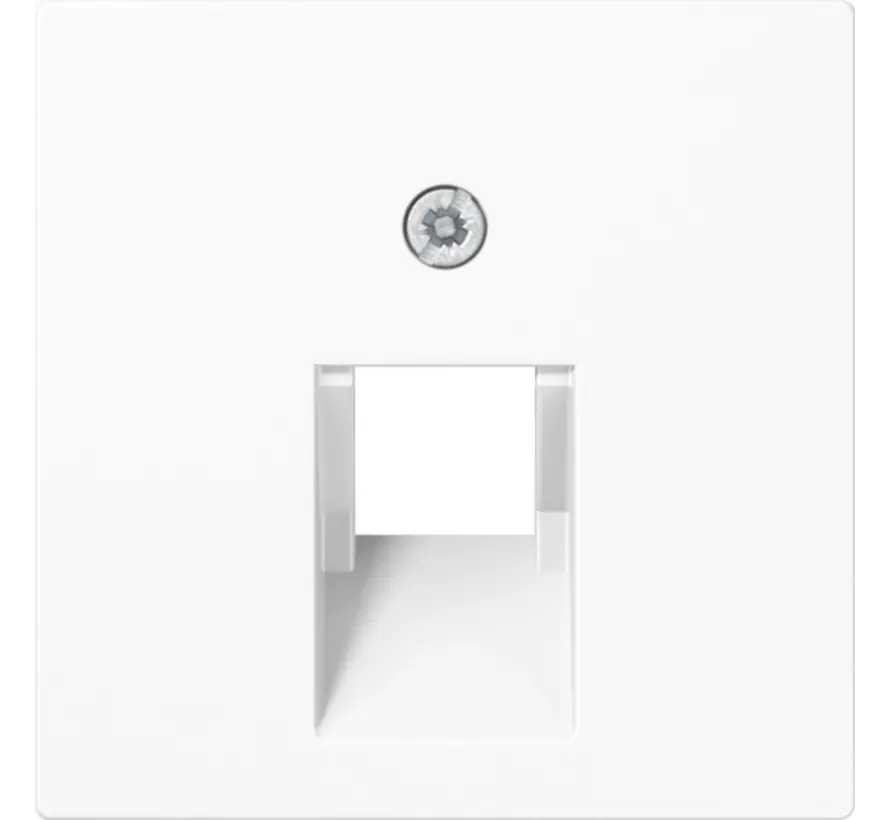 centraalplaat 1-voudig tbv RJ45 wandcontactdoos A-range alpine wit (A 569-1 PLUA WW)