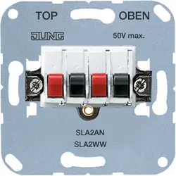 JUNG luidsprekeraansluitdoos stereo wit (SLA 2 WW)