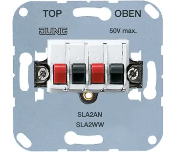 JUNG luidsprekeraansluitdoos stereo wit (SLA 2 WW)