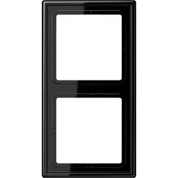 JUNG afdekraam 2-voudig LS990 zwart glans (LS 982 SW)