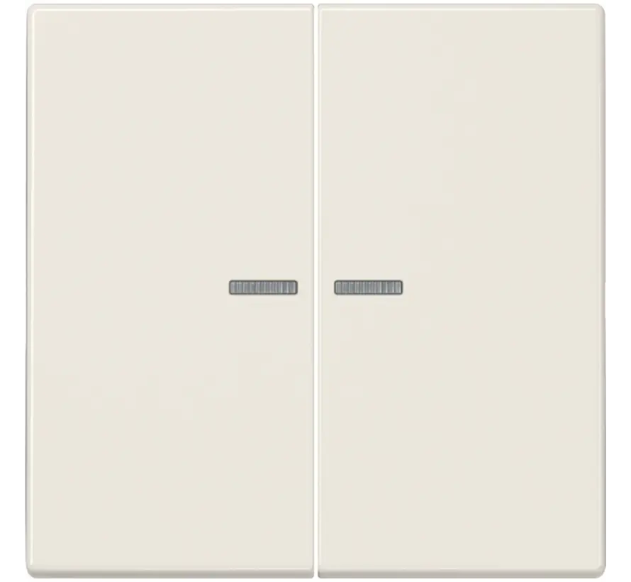 schakelwip 2-voudig met controlevenster LS990 creme (LS 995 KO5)