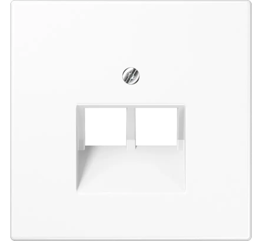 centraalplaat 2-voudig tbv RJ45 wandcontactdoos LS990 alpine wit (LS 969-2 UA WW)