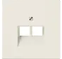 centraalplaat 2-voudig tbv RJ45 wandcontactdoos LS990 creme (LS 969-2 UA)