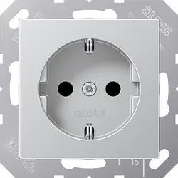 JUNG wandcontactdoos randaarde Safety+ A-range aluminium (A 1520 NKI AL)