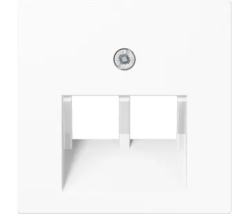 JUNG centraalplaat 2-voudig tbv RJ45 wandcontactdoos A-range alpine wit (A 569-2 BFPLUA WW)