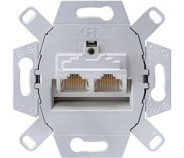 JUNG RJ45 datawandcontactdoos CAT6A 2-voudig (UAE 8-8 UPOK6)