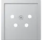 centraalplaat telefoon 4-polig A-range aluminium (A 561 NTF AL)