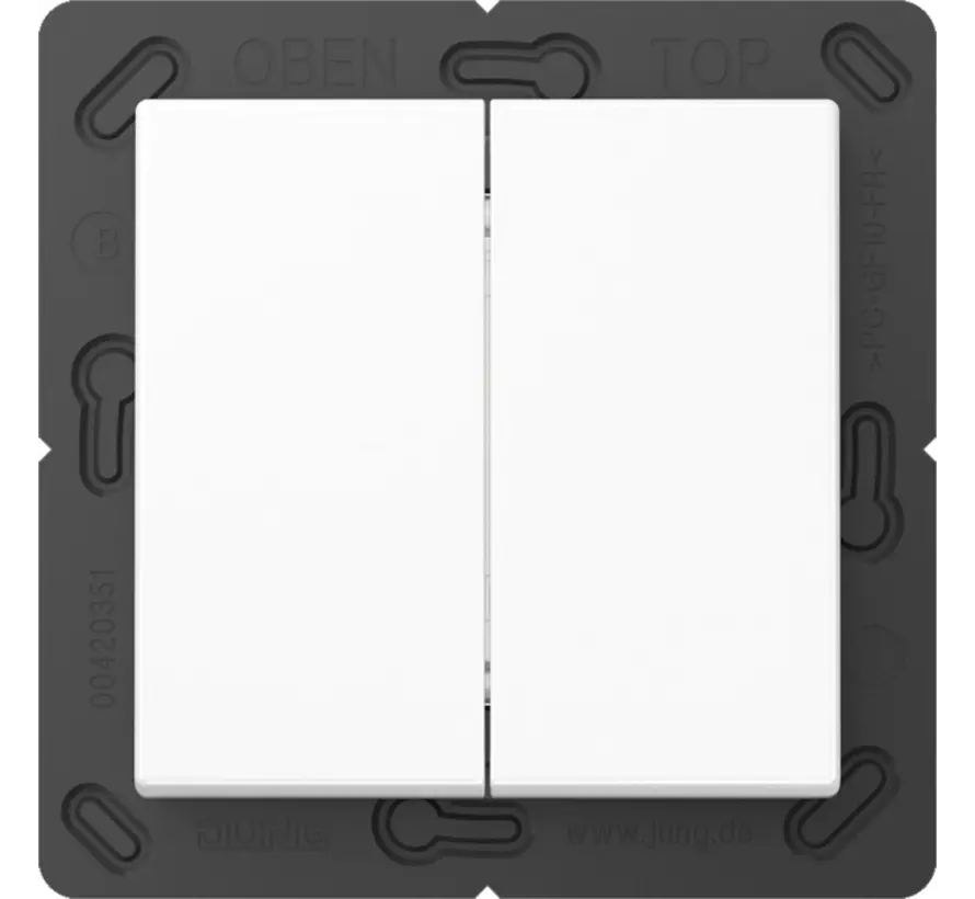EnOcean draadloze wandzender 4-kanaals A-range alpine wit (ENO A 595 WW)