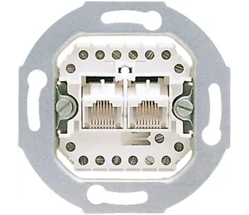 JUNG RJ45 datawandcontactdoos CAT3 2-voudig (UAE 8-8 UPO)