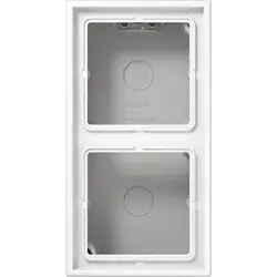 JUNG opbouwbak 2-voudig LS990 alpine wit (LS 582 A WW)