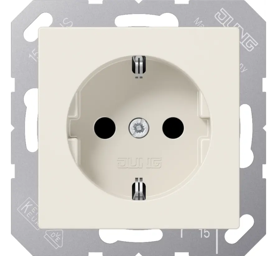 wandcontactdoos randaarde AS500 creme (A 1520 N)