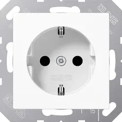 JUNG wandcontactdoos randaarde Safety+ A-range alpine wit (A 1520 NKI WW)