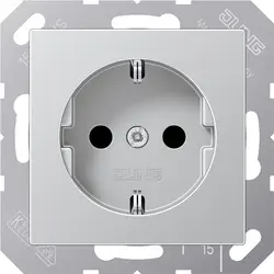 JUNG wandcontactdoos randaarde A-range aluminium (A 1520 N AL)