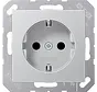 wandcontactdoos randaarde A-range aluminium (A 1520 N AL)