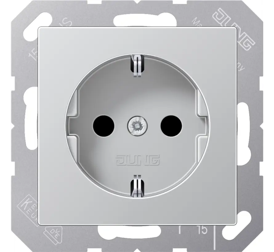 wandcontactdoos randaarde A-range aluminium (A 1520 N AL)