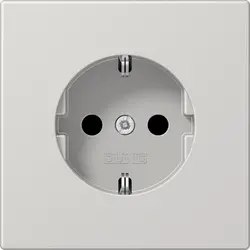 JUNG wandcontactdoos randaarde Safety+ LS990 lichtgrijs (LS 1520 NKI LG)