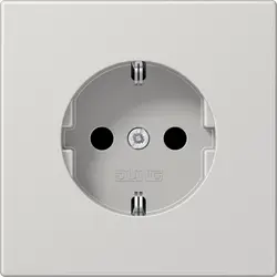 JUNG wandcontactdoos randaarde LS990 lichtgrijs (LS 1520 N LG)