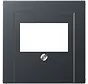 centraalplaat multimedia A-range antraciet mat (A 569 BFPLT ANM)
