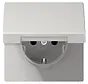 wandcontactdoos randaarde klapdeksel LS990 lichtgrijs (LS 1520 NKL LG)