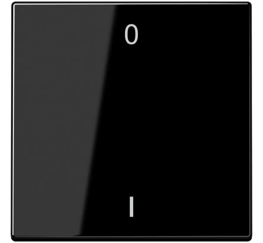 EnOcean draadloze wandzender 2-kanaals met symbolen 0-1 LS990 zwart glans (ENO LS 990-01 SW)