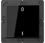 EnOcean draadloze wandzender 2-kanaals met symbolen 0-1 A-range zwart glans (ENO A 590-01 SW)