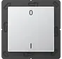 EnOcean draadloze wandzender 2-kanaals met symbolen 0-1 A-range aluminium (ENO A 590-01 AL)
