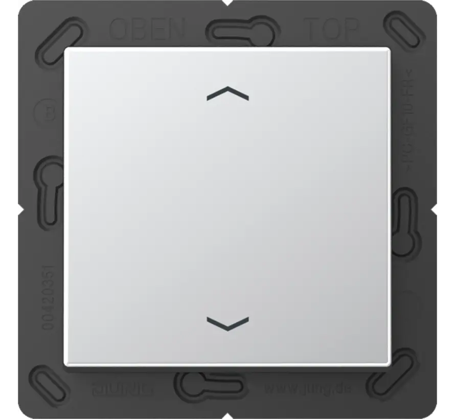 EnOcean draadloze wandzender 2-kanaals met pijlsymbolen A-range aluminium (ENO A 590 P AL)