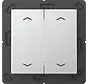EnOcean draadloze wandzender 4-kanaals met pijlsymbolen A-range aluminium (ENO A 595 MP AL)