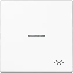 JUNG schakelwip met lichtsymbool en controlevenster LS990 alpine wit (LS 990 KO5 L WW)