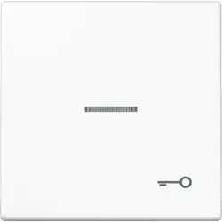 JUNG schakelwip met sleutelsymbool en controlevenster LS990 alpine wit (LS 990 KO5 T WW)