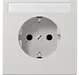wandcontactdoos randaarde tekstvenster Safety+ LS990 lichtgrijs (LS 1520 NKINA LG)