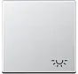 schakelwip met lichtsymbool A-range aluminium (A 590 L AL)