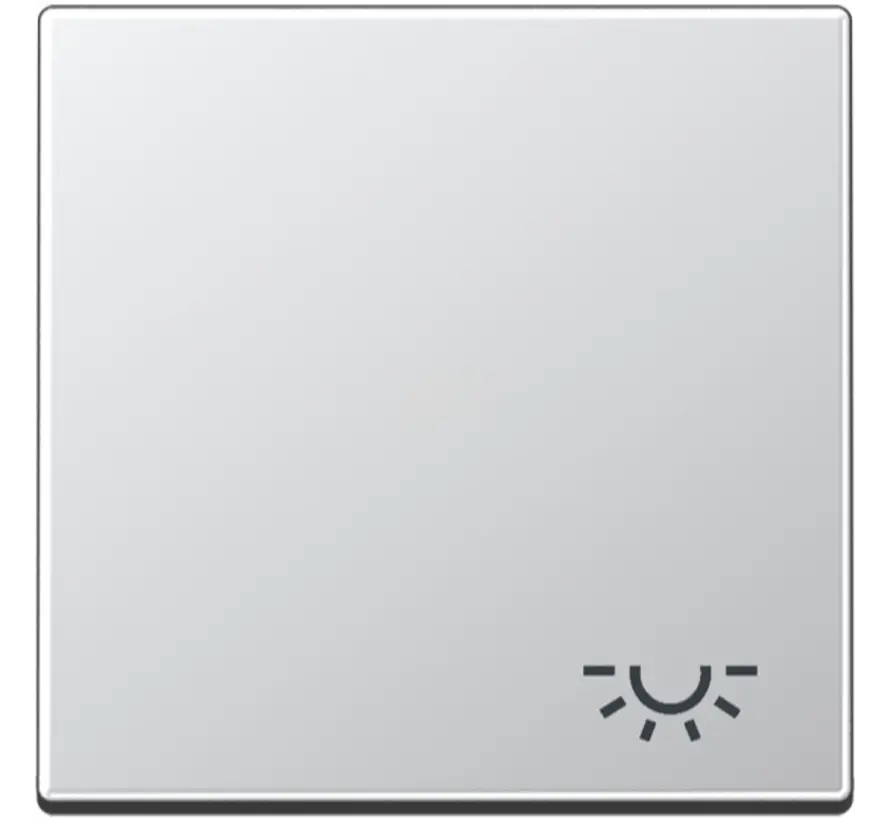 schakelwip met lichtsymbool A-range aluminium (A 590 L AL)