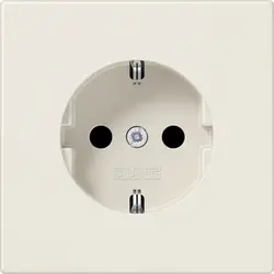 JUNG wandcontactdoos randaarde LS990 creme (LS 1520 N)