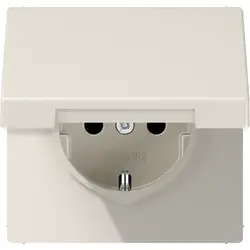 JUNG wandcontactdoos randaarde klapdeksel LS990 creme (LS 1520 NKL)