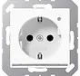 wandcontactdoos randaarde Safety+ met LED-oriëntatieverlichting en lichtsensor A-range alpine wit (A 1520-O WW LNW)