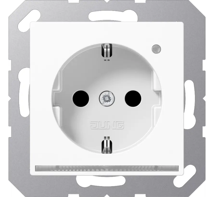 wandcontactdoos randaarde Safety+ met LED-oriëntatieverlichting en lichtsensor A-range alpine wit (A 1520-O WW LNW)