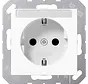 wandcontactdoos randaarde Safety+ met tekstvenster A-range alpine wit (A 1520 NBFKINA WW)