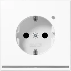 JUNG wandcontactdoos randaarde met LED-orientatieverlichting en lichtsensor LS990 alpine wit (LS 1520-O WW LNW)