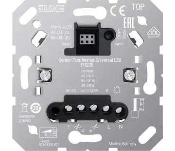 JUNG serietastdimmer LED 2x 3-50W (1712 DE)