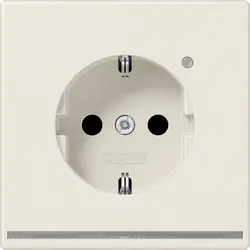 JUNG wandcontactdoos randaarde met LED-orientatieverlichting en lichtsensor LS990 creme (LS 1520-O LNW)