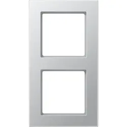 JUNG afdekraam 2-voudig A550 aluminium (A 5582 BF AL)