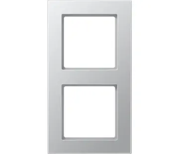 JUNG afdekraam 2-voudig A550 aluminium (A 5582 BF AL)