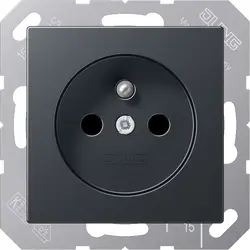 JUNG wandcontactdoos penaarde Safety+ A-range antraciet mat (A 1520 FBFKI ANM)