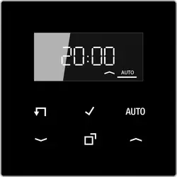 JUNG timer standaard met display LS990 zwart glas (LS 1750 D SW)
