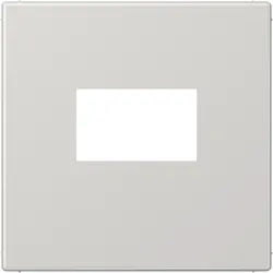 JUNG centraalplaat USB-lader met klikbevestiging LS990 licht grijs (LS 1969 USB LG)