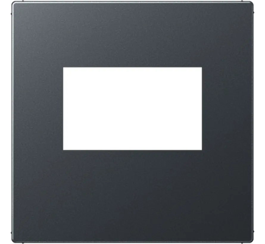 centraalplaat USB-lader met klikbevestiging A-range antraciet mat (A 1569 USB ANM)