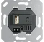 USB-lader 2-voudig type A en type C totaal 3000mA zwart glans (USB 15 CA SW)