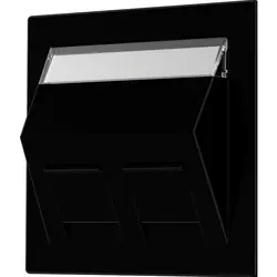 JUNG centraalplaat afdekking voor montage adapter 30gr LS990 zwart glans (LS 569-30 BF PL SW)
