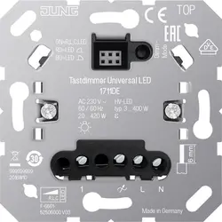 JUNG tastdimmer universeel LED 3-100 Watt (1711 DE)